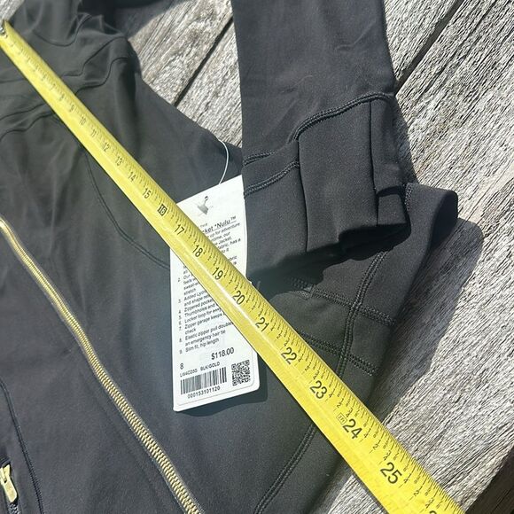 Lululemon Define Jacket Nulu black gold size 8 NWT - Picture 4 of 8
